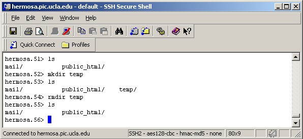remove make directory commands
